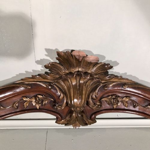 PAIR OF FRENCH LOUIS XV STYLE WALNUT AND GILT PELMETS - ADDITIONAL PHOTO 3