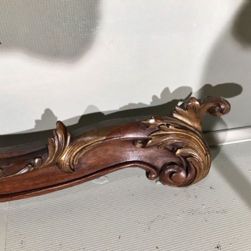 PAIR OF FRENCH LOUIS XV STYLE WALNUT AND GILT PELMETS - ADDITIONAL PHOTO 6
