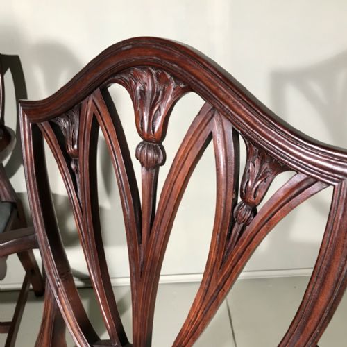 PAIR OF FRENCH C19TH MAHOGANY CARVER CHAIRS - ADDITIONAL PHOTO 9