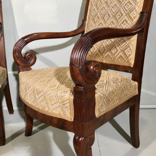 PAIR OF FULLY RESTORED FRENCH EMPIRE ARMCHAIRS - ADDITIONAL PHOTO 1