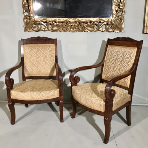 PAIR OF FULLY RESTORED FRENCH EMPIRE ARMCHAIRS - ADDITIONAL PHOTO 4