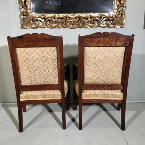 PAIR OF FULLY RESTORED FRENCH EMPIRE ARMCHAIRS - ADDITIONAL PHOTO 7