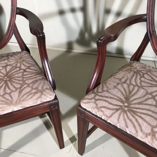 PAIR OF FRENCH C19TH MAHOGANY CARVER CHAIRS - ADDITIONAL PHOTO 2