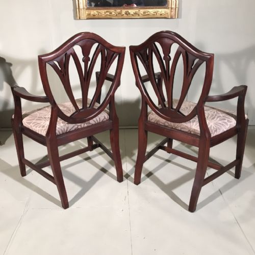 PAIR OF FRENCH C19TH MAHOGANY CARVER CHAIRS - ADDITIONAL PHOTO 4