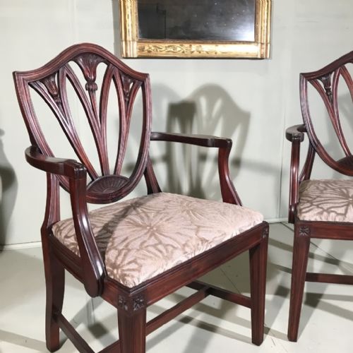 PAIR OF FRENCH C19TH MAHOGANY CARVER CHAIRS - ADDITIONAL PHOTO 5