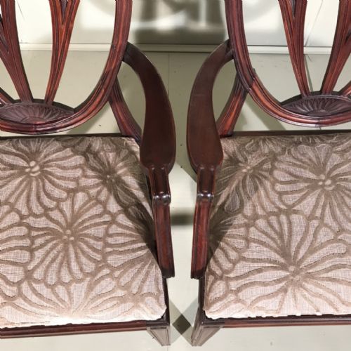 PAIR OF FRENCH C19TH MAHOGANY CARVER CHAIRS - ADDITIONAL PHOTO 7