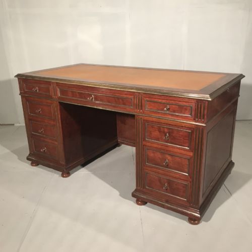 EXCEPTIONAL LARGE FRENCH DESK WITH SLIDES - ADDITIONAL PHOTO 2