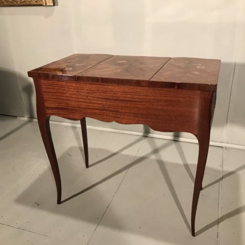 FRENCH LIFT TOP DRESSING TABLE WITH MARQUETRY - ADDITIONAL PHOTO 1