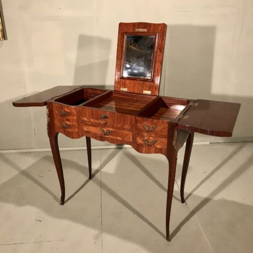 FRENCH LIFT TOP DRESSING TABLE WITH MARQUETRY - ADDITIONAL PHOTO 7
