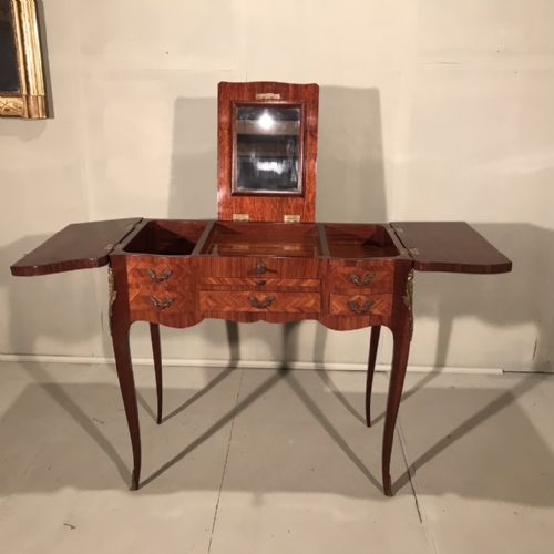 FRENCH LIFT TOP DRESSING TABLE WITH MARQUETRY - ADDITIONAL PHOTO 9