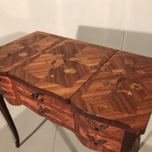 FRENCH LIFT TOP DRESSING TABLE WITH MARQUETRY - ADDITIONAL PHOTO 12