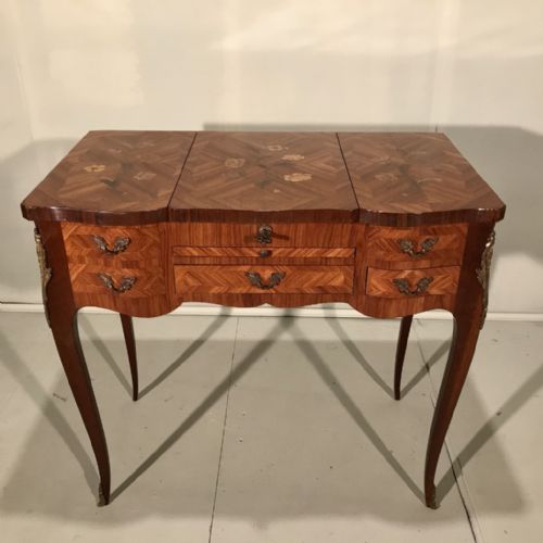 FRENCH LIFT TOP DRESSING TABLE WITH MARQUETRY - ADDITIONAL PHOTO 13