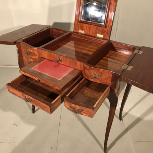 FRENCH LIFT TOP DRESSING TABLE WITH MARQUETRY - ADDITIONAL PHOTO 14