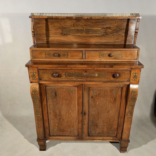 fig 1. Regency rosewood and brass inlaid chiffonier