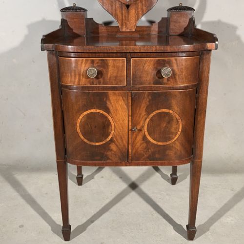 GEORGIAN BOW FRONTED DRESSING CABINET - ADDITIONAL PHOTO 7