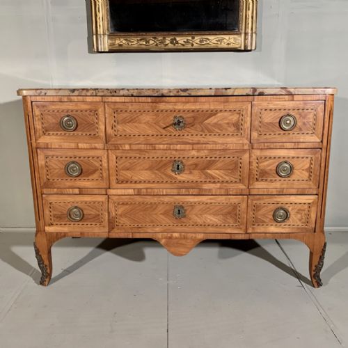 EARLY C19TH FRENCH COMMODE WITH BRECHE D'ALEP MARBLE - ADDITIONAL PHOTO 10