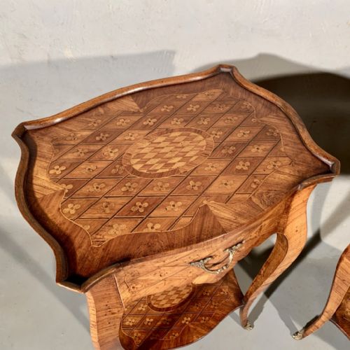 PAIR OF FRENCH MARQUETRY LAMP TABLES - ADDITIONAL PHOTO 4