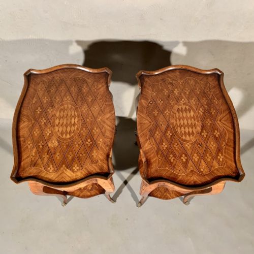 PAIR OF FRENCH MARQUETRY LAMP TABLES - ADDITIONAL PHOTO 5