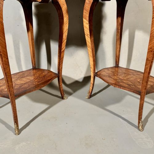 PAIR OF FRENCH MARQUETRY LAMP TABLES - ADDITIONAL PHOTO 6