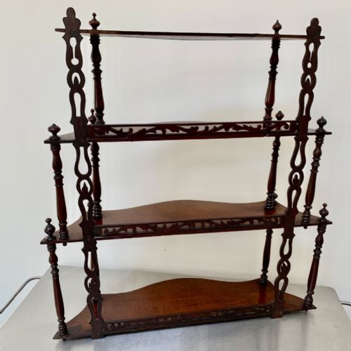 FINE SET OF FREESTANDING OR HANGING SHELVES IN MAHOGANY - ADDITIONAL PHOTO 9