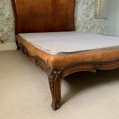 FRENCH LEATHER UPHOLSTERED BED WITH LOW END - ADDITIONAL PHOTO 7