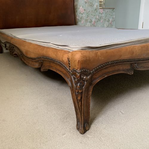 FRENCH LEATHER UPHOLSTERED BED WITH LOW END - ADDITIONAL PHOTO 8
