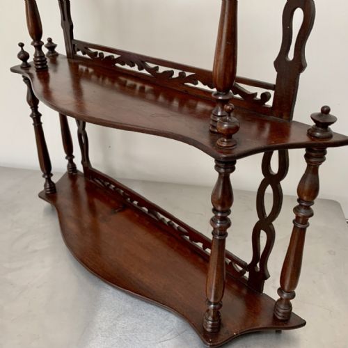 FREESTANDING OR HANGING SHELVES IN MAHOGANY - ADDITIONAL PHOTO 2