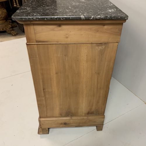BLEACHED CHERRY WOOD COMMODE WITH MARBLE TOP - ADDITIONAL PHOTO 8