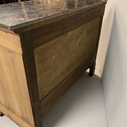 BLEACHED CHERRY WOOD COMMODE WITH MARBLE TOP - ADDITIONAL PHOTO 9