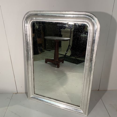 french silver gilt mirror 107 x 77 - CATEGORY: ANTIQUE MIRRORS - DATED 1870