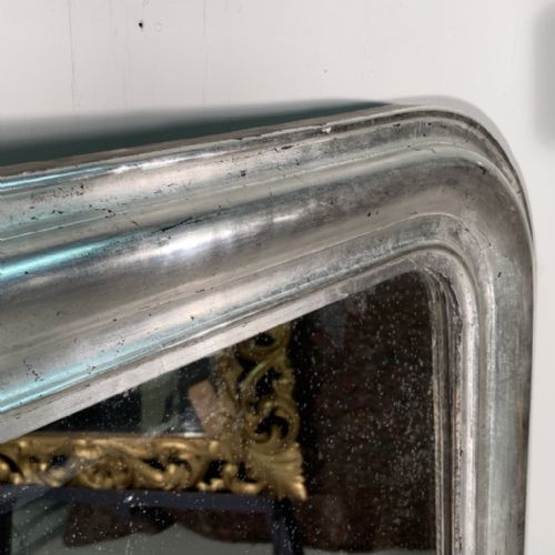 FRENCH SILVER GILT MIRROR 107 X 77 - ADDITIONAL PHOTO 2