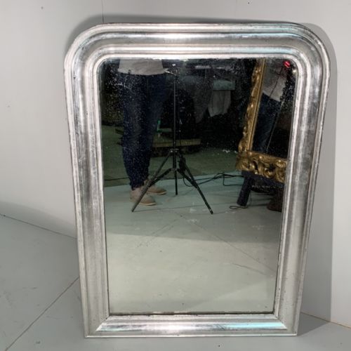 FRENCH SILVER GILT MIRROR 107 X 77 - ADDITIONAL PHOTO 4