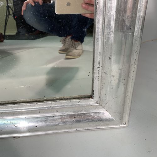 FRENCH SILVER GILT MIRROR 107 X 77 - ADDITIONAL PHOTO 6