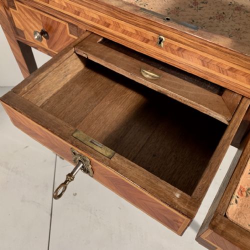 FRENCH DRESSING TABLE WITH HINGED MIRROR TOP - ADDITIONAL PHOTO 2