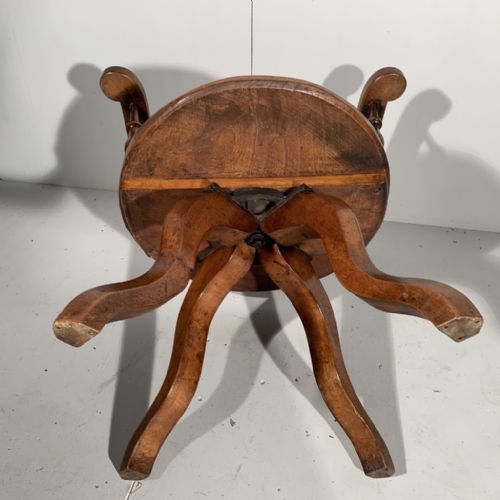 REVOLVING DESK CHAIR IN ELM AND FRUIT WOOD - ADDITIONAL PHOTO 8