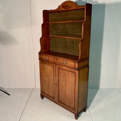 regency waterfall bookcase 185cm - CATEGORY: ANTIQUE BOOKCASES - DATED REGENCY