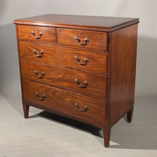 regency 2 over 3 small chest of drawers - CATEGORY: ANTIQUE CHEST OF DRAWERS - DATED 19TH CENTURY