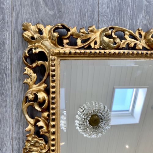 C19TH GILTWOOD FLORENTINE MIRROR WITH BEVELLED GLASS - ADDITIONAL PHOTO 3