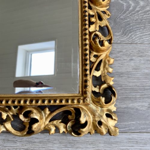 C19TH GILTWOOD FLORENTINE MIRROR WITH BEVELLED GLASS - ADDITIONAL PHOTO 4