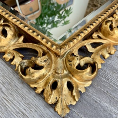 C19TH GILTWOOD FLORENTINE MIRROR WITH BEVELLED GLASS - ADDITIONAL PHOTO 5