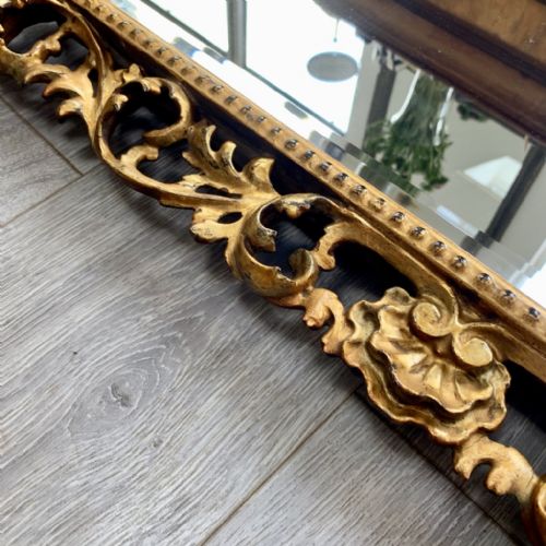 C19TH GILTWOOD FLORENTINE MIRROR WITH BEVELLED GLASS - ADDITIONAL PHOTO 6