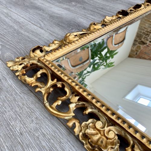 C19TH GILTWOOD FLORENTINE MIRROR WITH BEVELLED GLASS - ADDITIONAL PHOTO 7
