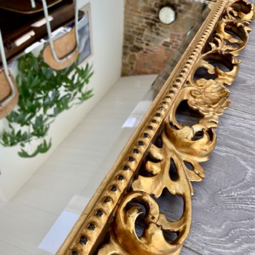 C19TH GILTWOOD FLORENTINE MIRROR WITH BEVELLED GLASS - ADDITIONAL PHOTO 8