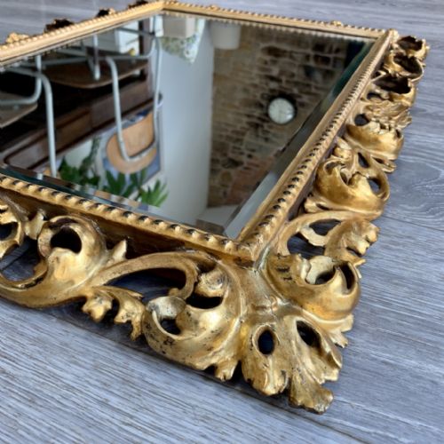 C19TH GILTWOOD FLORENTINE MIRROR WITH BEVELLED GLASS - ADDITIONAL PHOTO 9