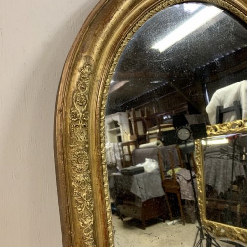 DOME TOP C19TH FRENCH GILT MIRROR - ADDITIONAL PHOTO 2