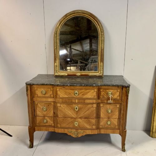 DOME TOP C19TH FRENCH GILT MIRROR - ADDITIONAL PHOTO 3