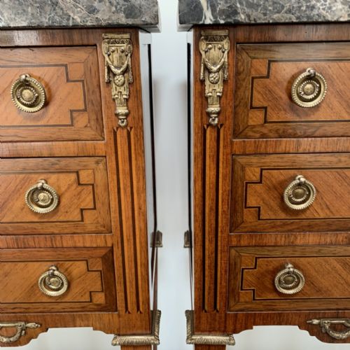 FINE PAIR OF FRENCH ROSEWOOD INLAID LAMP TABLES - ADDITIONAL PHOTO 3