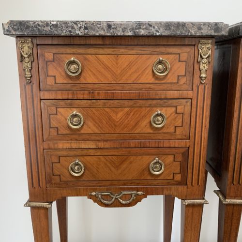 FINE PAIR OF FRENCH ROSEWOOD INLAID LAMP TABLES - ADDITIONAL PHOTO 5