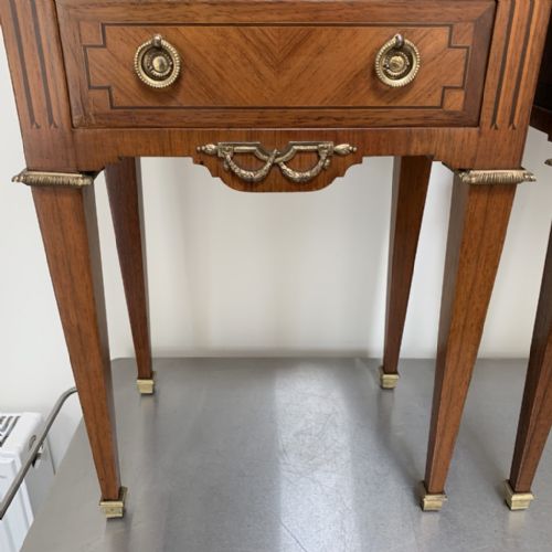 FINE PAIR OF FRENCH ROSEWOOD INLAID LAMP TABLES - ADDITIONAL PHOTO 6