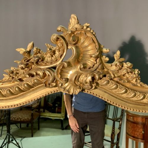 FINE QUALITY FRENCH GILT OVERMANTLE MIRROR - ADDITIONAL PHOTO 3